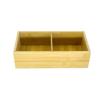 China Multifunctional Simple Drawer Organizer Storage Box Bathroom Living Room Kitchen Natural Bamboo Plant for sale