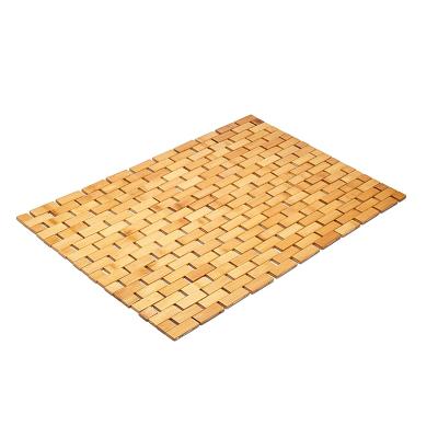 China Sustainable Environmentally Friendly Bamboo Roll Up Shower Tub Mat , Anti-Slip Mat for sale