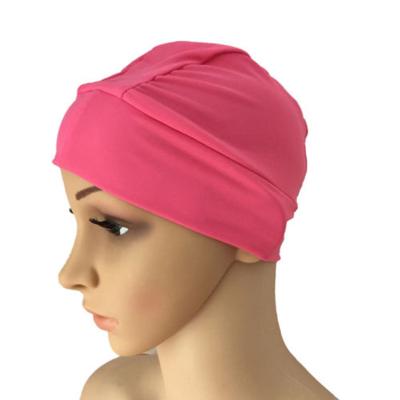 China Lycra solid color comfortable swim cap, pure color lycra&nylon swim cap, lycra fabric swim cap for sale