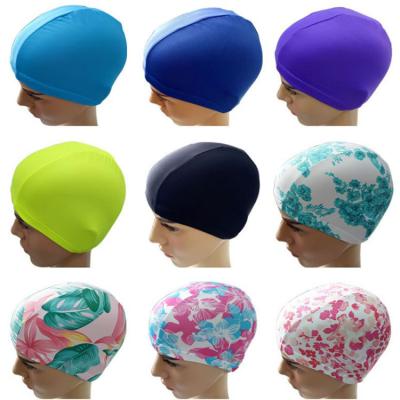 China Comfortable polyester swim cap, polyester hat, polyester fabric swim cap with lowest price for sale