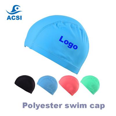 China Cheap And Good Quality Comfortable PU Swimming Cap With Logo Printed Customized for sale