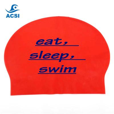 China Customized Logo Printed Latex Swimming Cap Latex Swimming Hat Latex Swimming Cap for sale