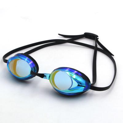 China Universal Rainbow Glasses Swim Goggles Racing Swimming Goggles Plated Mirrored Swim Glasses for sale