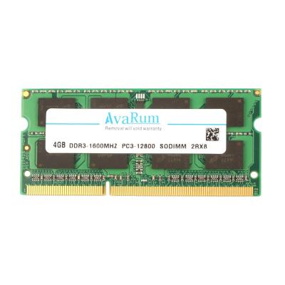 China High Quality AvaRum LAPTOP DDR3 4GB 1600Mhz SODIMM 2Rx8 For Laptop PC3-12800 Memory Ram for sale