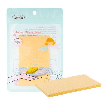 China Viable Natural Home Cellulose Sponge Kitchen Cleaning Compressed Compostable Sponge for sale