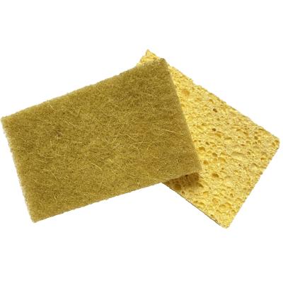 China Sustainable Cellulose Fiber Sisal Cleaning Sponge Sponge With Scrubber for sale