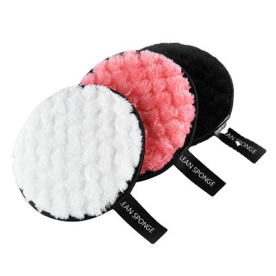 China Soft Multiple Color Velet Microfiber Make Up Remover Pad Microfiber Beauty Sponge for sale