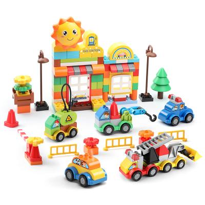 China Toy Feelo Building Brick Building Block Toy Children Christmas Gift Legoing Car Kid Toy For Toddler Stree View Building Large Educational for sale