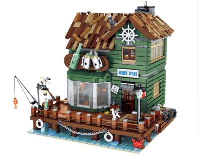 China Compatible Building Toy Urge 30108 Harbor Tavern Fisherman House Captain Legoing Wharf Assemble Building Block Toy Children Creative Gift Legoi for sale