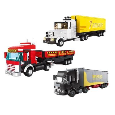 China Educational building toy WANGE building block 4971 child toy for boy and girl technique brick container truck car newcomer diy legoing Legoi for sale