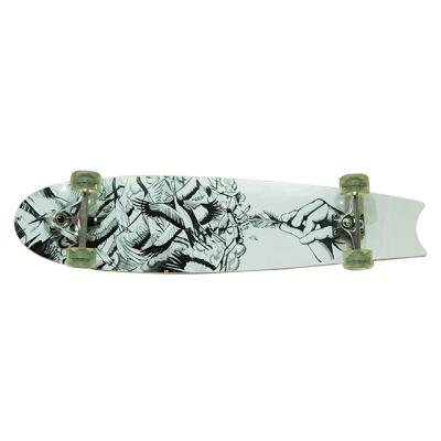 China Factory Outlet 70x42mm Wear Resistant PU Wheel Customized Printing Maple Board Canadian Skateboard for sale