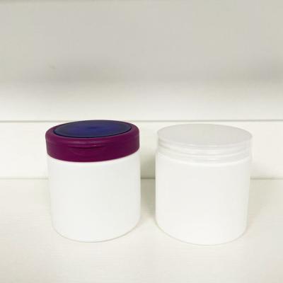 China Wholesale cosmetic food packaging 500g body wash cosmetic pe plastic cream jar with white lid for sale