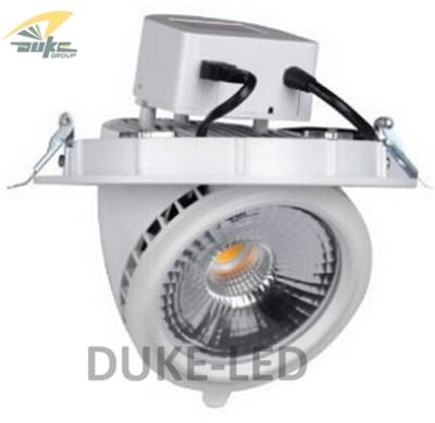 China 1 - 10v Dimmable 38 Watts Recessed COB LED Downlight Lamps High CRI Low UGR 360 Degrees Rotated Lights for sale