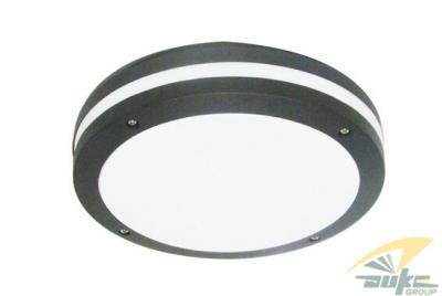 China IP65 12W LED Round Ceiling Lampt Dimmable Black Frame AC230V Outdoor Wall Mounted for sale