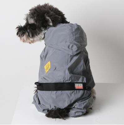 China Hot Selling Reflective Raincoat Padded Small Dog Night Pet Raincoat Windproof Quadruped Drop-included for sale