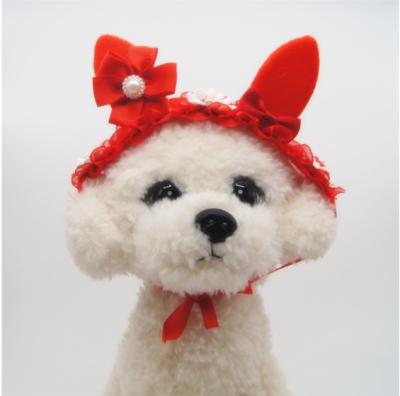 China Factory Price DETACHED Designer Luxury Winter Christmas Ins Display Holiday Warm Dog Birthday Ear Hats for sale