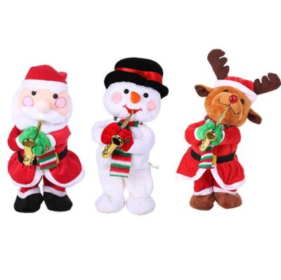 China 2021 Hot Sale Stocked Christmas Decorations Pet Toy Santa Claus Singing Pet Dancing Toys for sale