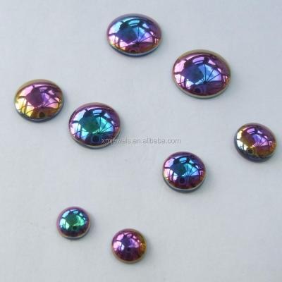 China Shiny Multicolor Hematite Around 6mm 8mm 10mm 12mm Cabochon for sale