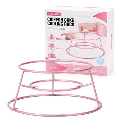 China Sustainable 2 Layer Non-Stick Coating Rose Gold Cake Cooling Rack for sale