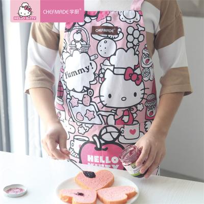 China CHEFMADE Professional Food/Beverage Kitchen Chef Baking Bread Cake Cooking Pink Soft Pure Cotton Apron for sale