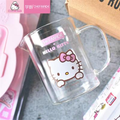 China CHEFMADE Sustainable Kitchen Tool Small High Borosilicate 350ml Transparent Glass Measuring Cup With Measure for sale