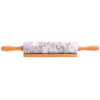 China Viable High Quality Marble Pin With Handle Stone Wood Pin With Handle Marble Wood Handwork for sale