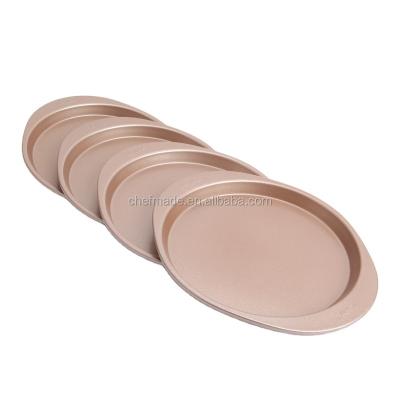 China Sustainable Reasonable Price Cheesecake Pan With Creative Shape Champagne Gold Pie Mold for sale