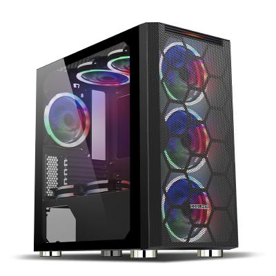 China HIGH Mesh Front Panel 0.7mm Acrylic Micro Slient PC Gaming Computer Case Testured for sale