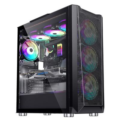 China Case Heatsink CPU Fan RGB Computer Gaming Wrap Case E-sports Computer ATX PC Computer Desktop Desktop Cases for sale