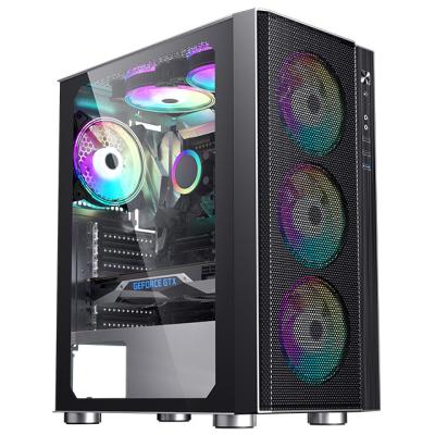 China With Power Supply Computer Case Modern Game PC Cases Midi Tower ATX Full Tower Gaming Case for sale