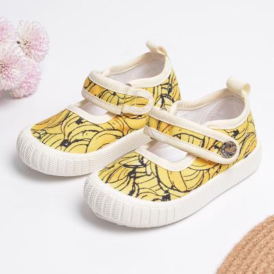 China Breathable Customized Kids Printed Canvas Casual Sneakers Animal Fruits For Modeling Shoes for sale