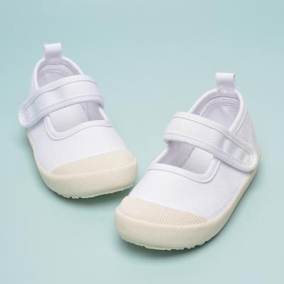 China Wholesale Breathable Kids Casual Canvas TPR Sneakers Kids Walking Shoes White Sole for sale