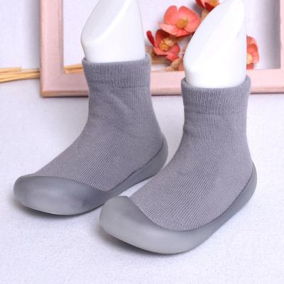 China 2022 New Soft Light Bottom Floor Socks Shoes Solid Color Baby Casual Breathable Socks Customize for sale