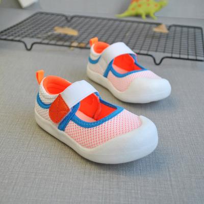 China Color Matching Hook&Loop Kids Breathable Princess Shoes Mesh Shoes Wholesale Kids Sports Shoes for sale