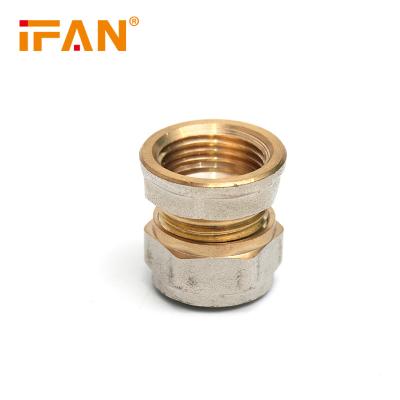 China Water IFAN Factory Custom 58-3 Brass Fitting Plumbing Brass Threaded Fitting For Cold And Hot Water for sale