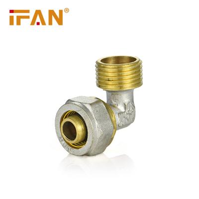 China IFAN China Wholesale Price Good Quality Brass Fitting Brass Male Elbow size 16x1/2