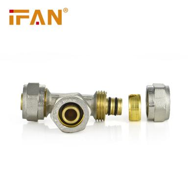 China IFAN Good Quality China Factory Good Price Brass Tee size 25mm Brass Fitting Equal for sale