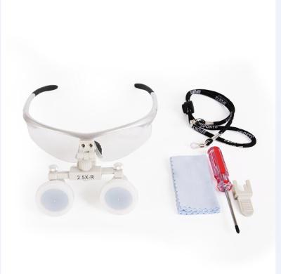 China Dental Equipment 2.5X Glass Surgical Loupes / Plastic Dental Medical Magnifying Surgical Glasses for sale