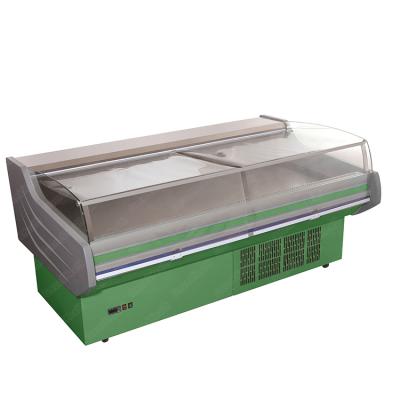 China Single-temperature led light commercial meat cooler meat showcase display for supermarket for sale