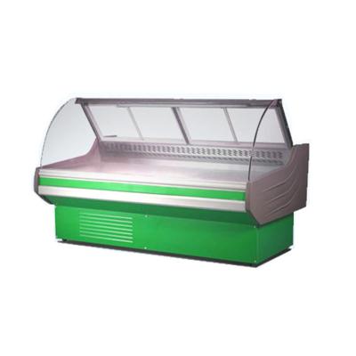 China Showcase Glass Fish Meat Deli Refrigerator Display MEAT COMPRESSOR Door Cooling Showcase for sale