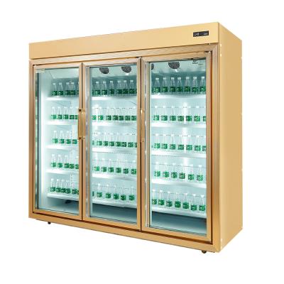 China Single-temperature Green&health Commercial Upright Refrigerator Display Refrigerated Cabinet Freezer Cooler for sale