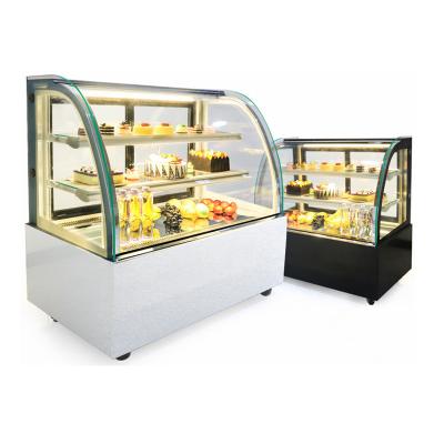 China COMPRESSOR Door Display Donut Pastry Refrigerator Showcase Commercial Glass Bakery Cake Showcase for sale