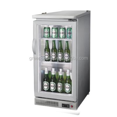 China Single-Temperature Desktop Single Door Glass Beverage Cooler TG-80 for Beer and Ice Cream for sale