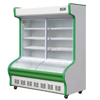 China Double-temperature double temperature refrigerator / double temperature refrigerator with glass door for sale