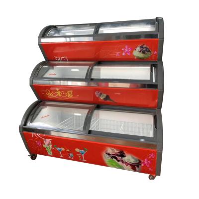 China Refrigerator Refrigeration Equipment Freezer Chest Single-temperature 3 Layers Ice Cream Display MODEL BJL-A for sale