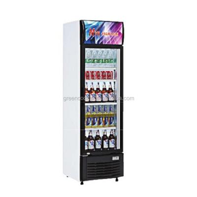 China 360 Liter Single-Temperature Single Glass Door Bar Fridges for sale