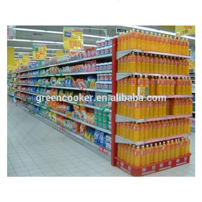 China Guangzhou Double Sided Storage Rack Metal Supermarket Shelf Factory for sale