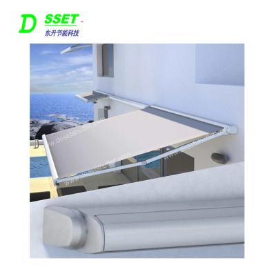 China Acrylic Retractable Sunshade Balcony Motorized Full Cassette Awnings for sale