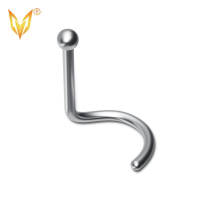 China LDOIT ASTM F136/G23 Punk Titanium Nose Rings Sniff Nose Piercing Jewelry For Woman for sale