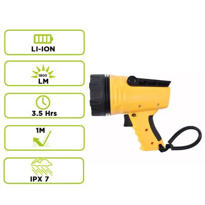 China Portable Outdoor Factory Outdoor Emergency Most Power Rechargeable Flashlight Led Lamp Searchlight Hunting Spotlights Search Light for sale